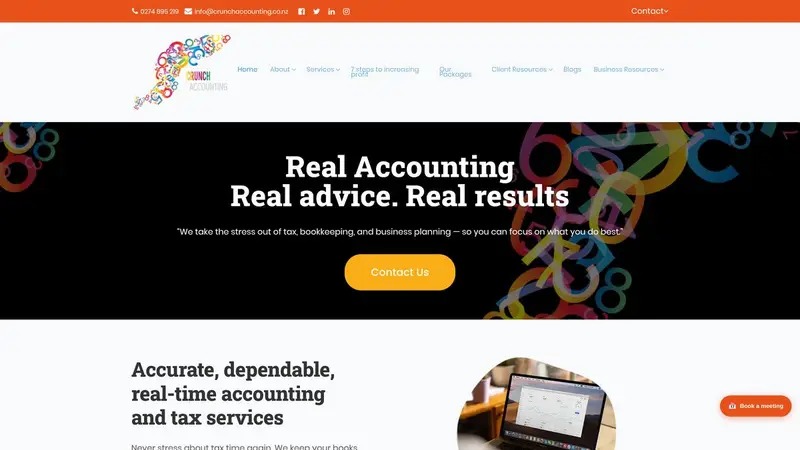 Homepage of crunchaccounting.co.nz