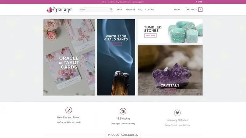 Homepage of crystalpeople.co.nz