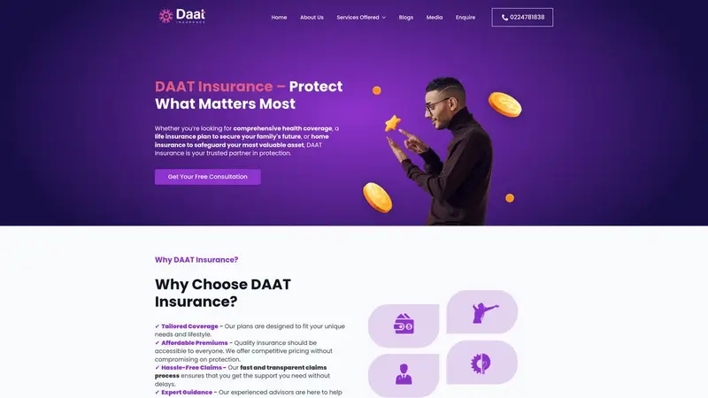 Homepage of daat.co.nz