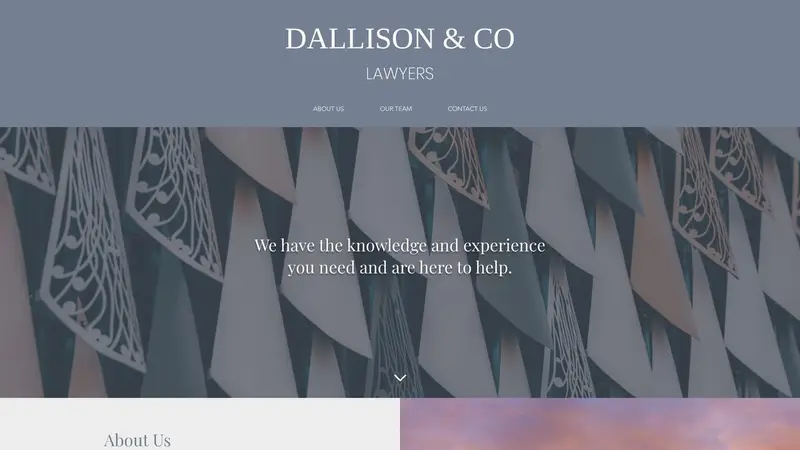 Homepage of dallison.co.nz