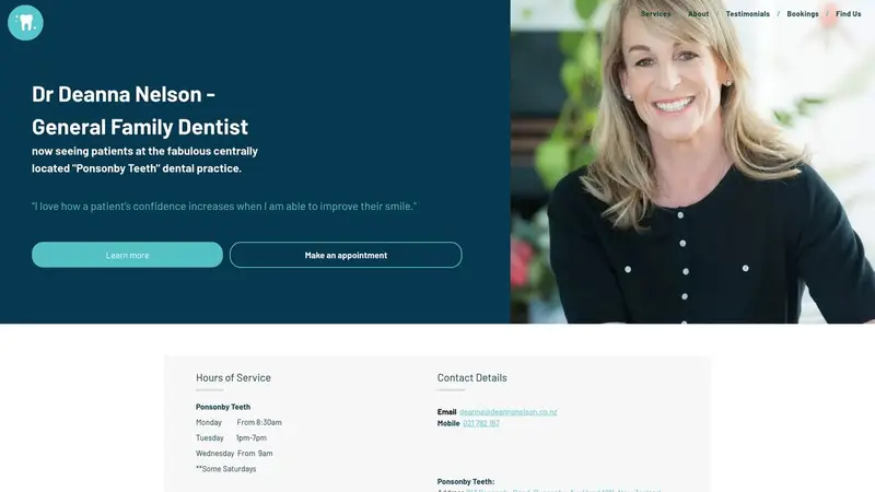 Homepage of deannanelson.co.nz