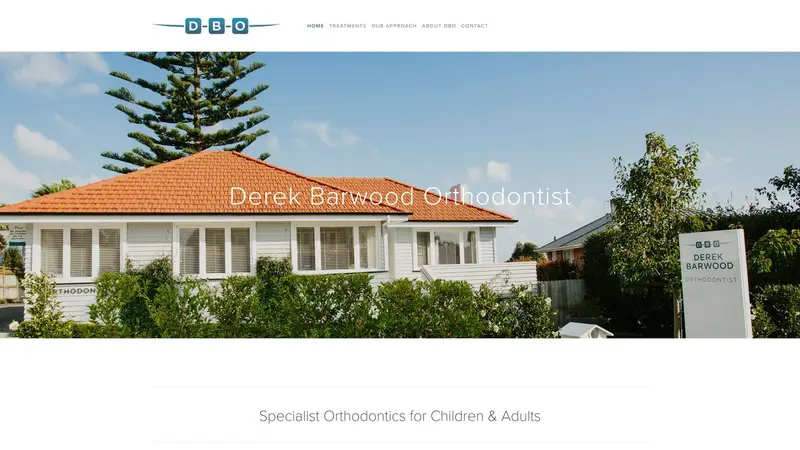 Homepage of derekbarwoodorthodontist.co.nz
