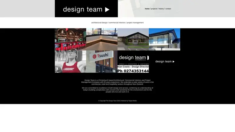 Homepage of designteam.co.nz