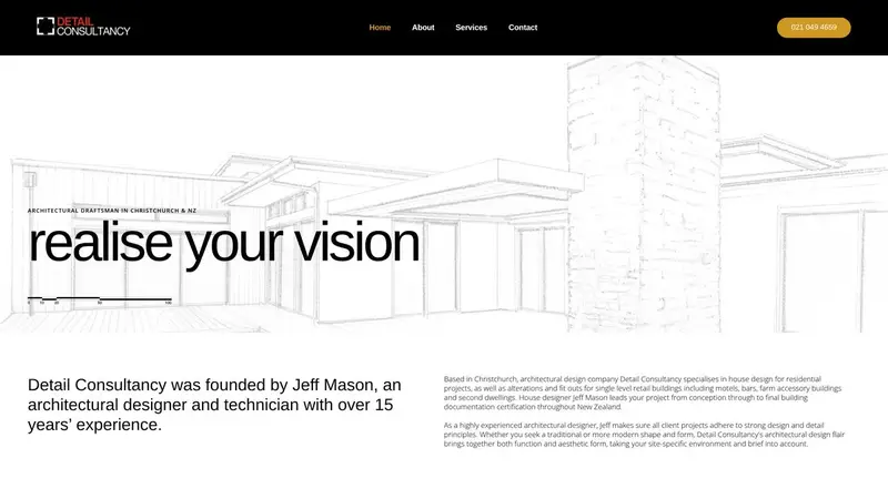 Homepage of detailconsultancy.co.nz