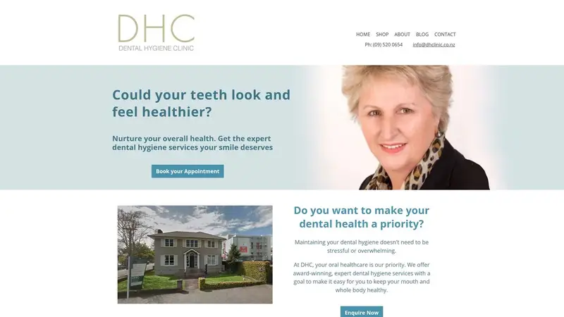 Homepage of dhclinic.co.nz